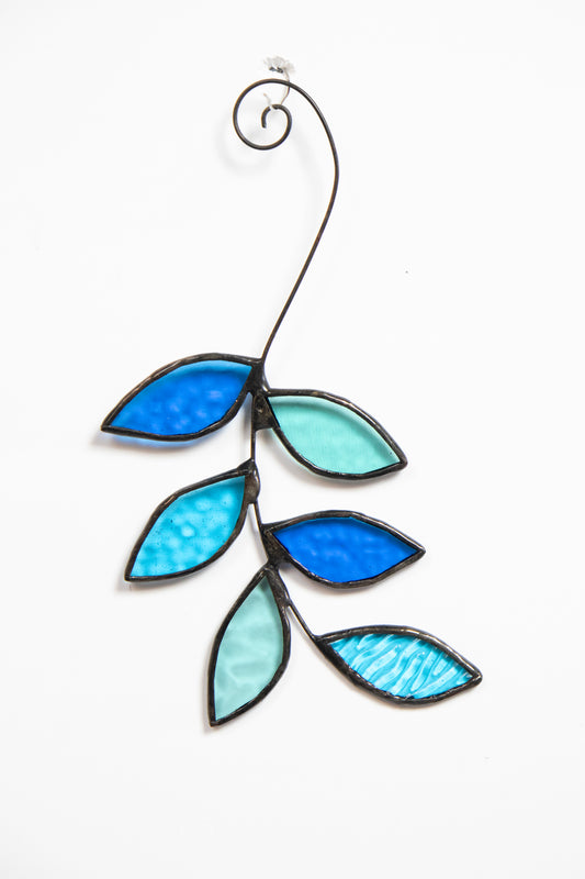Six Leaves Glass Suncatcher