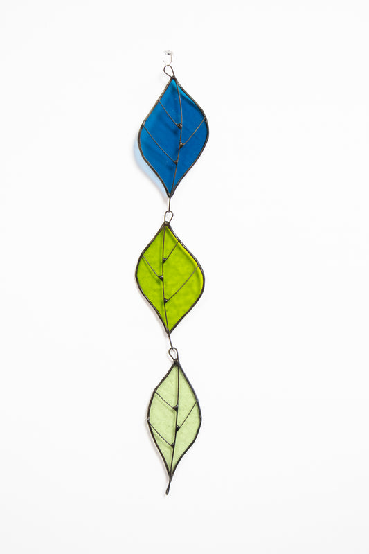 Three Leaves Glass Suncatcher