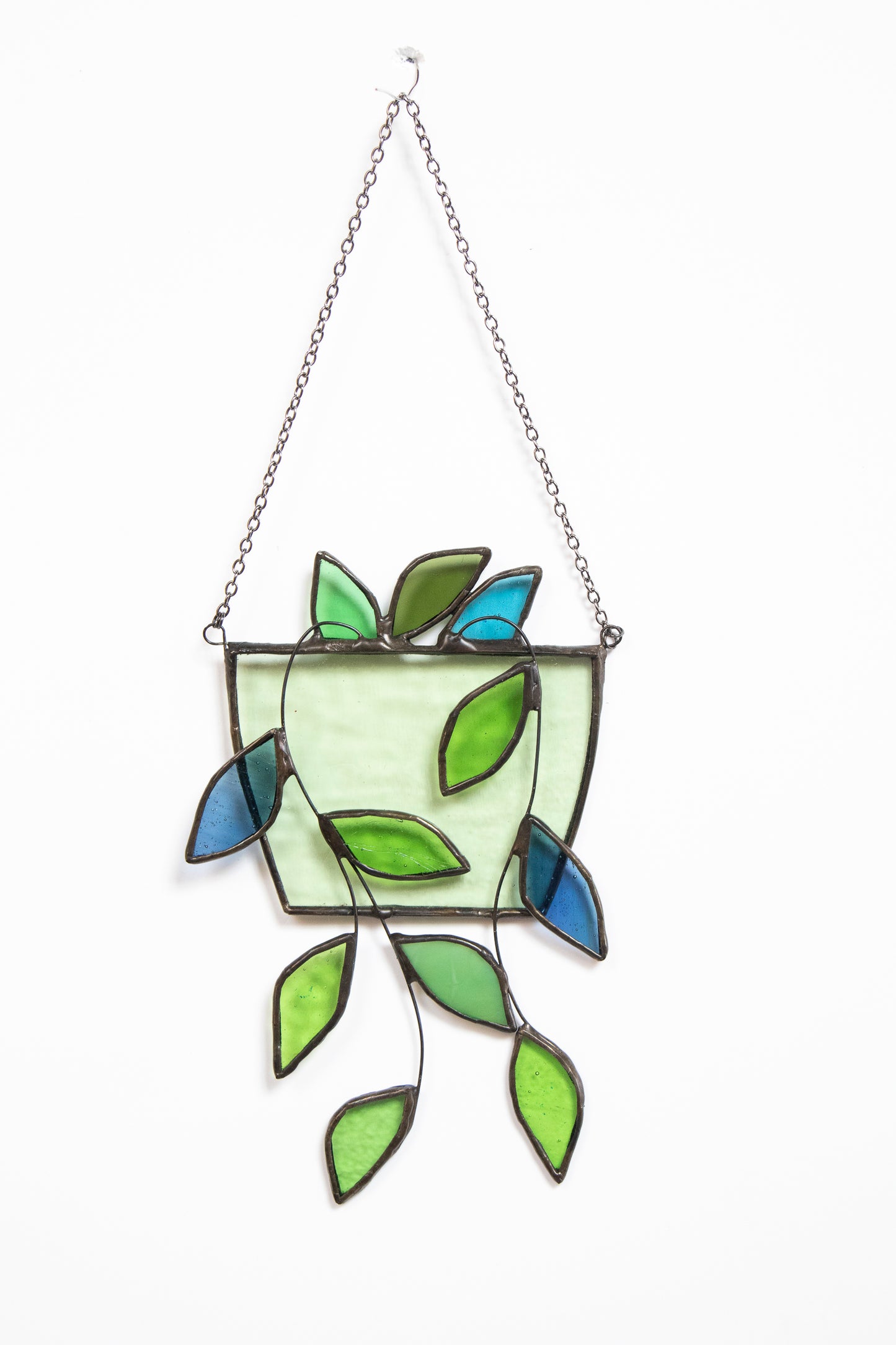 Large Hanging Basket- Glass Suncatcher