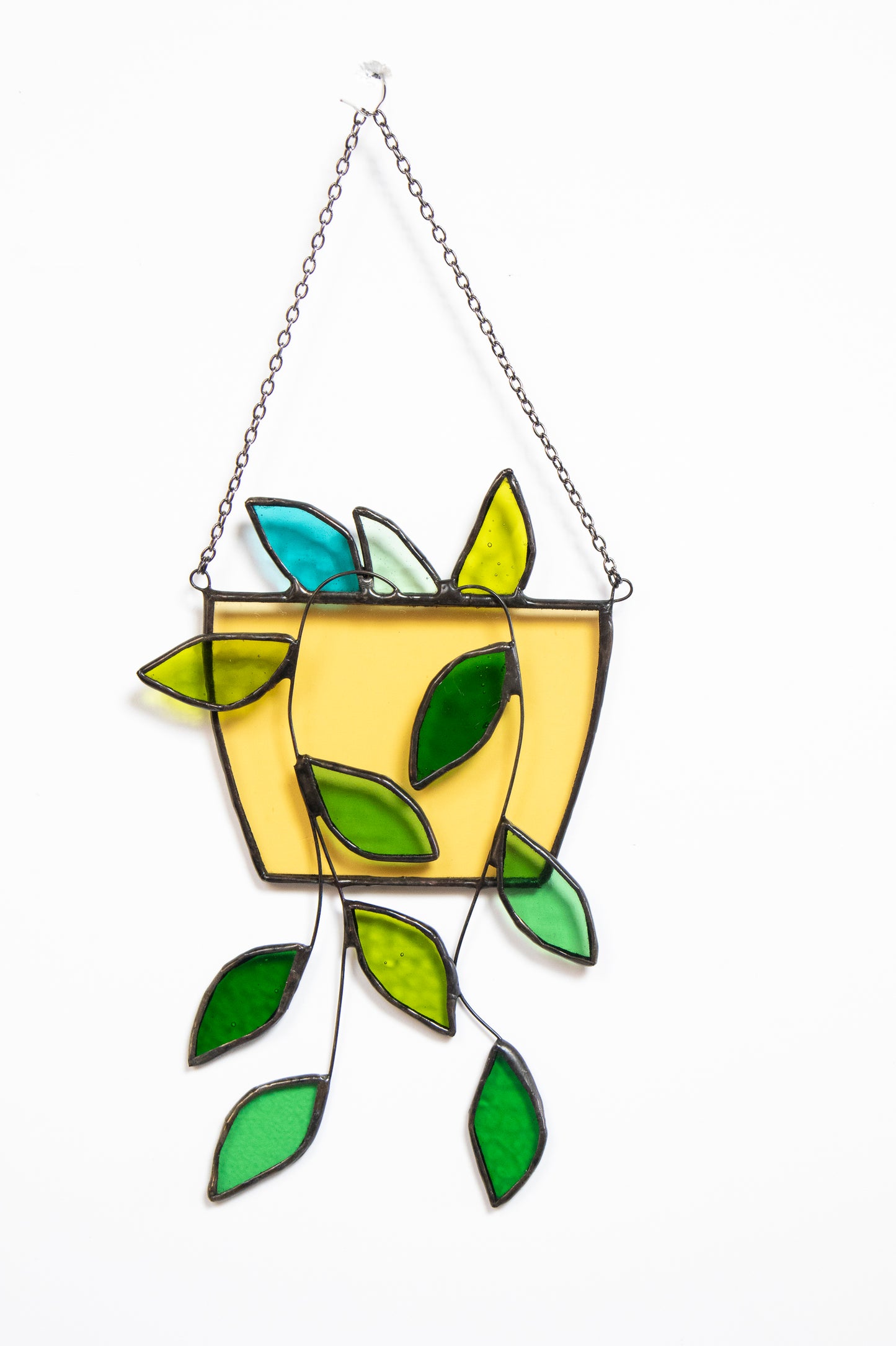 Large Hanging Basket- Glass Suncatcher