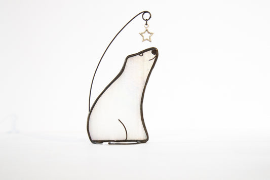 Polar Bear - Glass Suncatcher