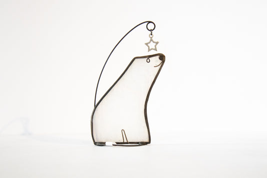 Polar Bear - Glass Suncatcher