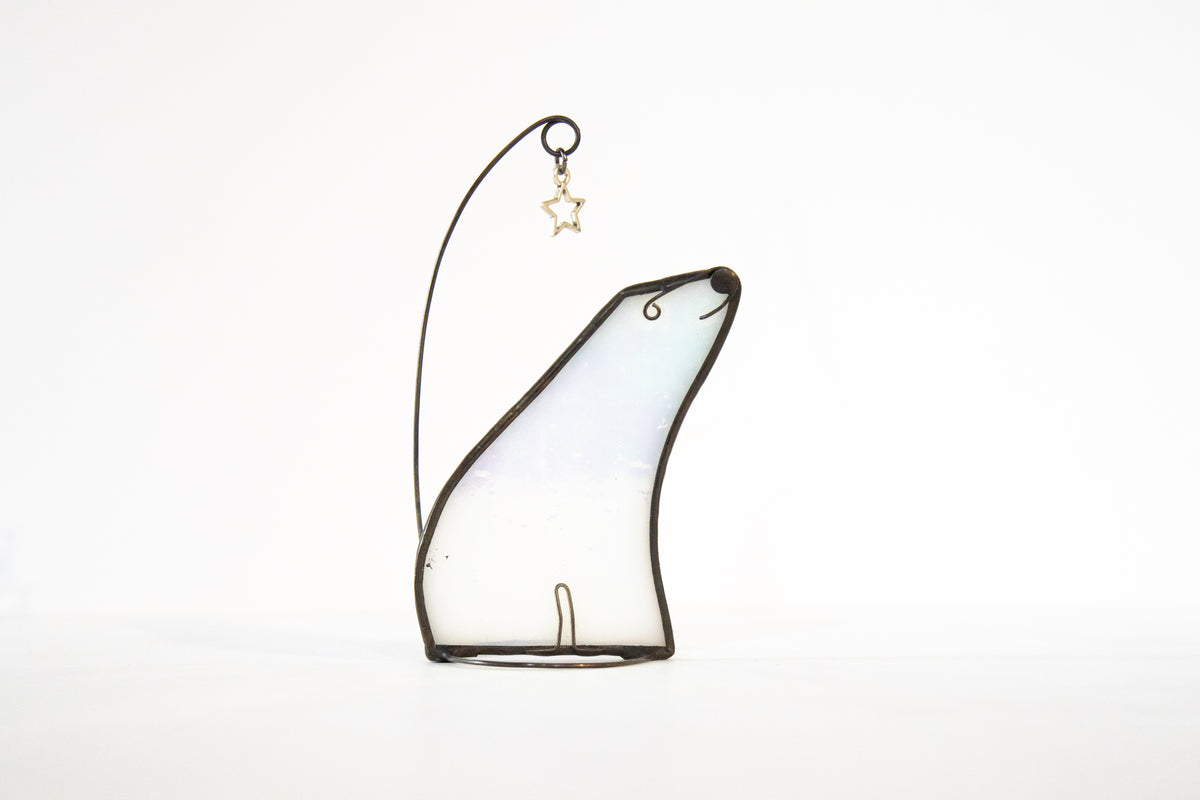 Polar Bear - Glass Suncatcher