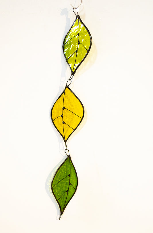 Three Leaves Hanging Suncatcher
