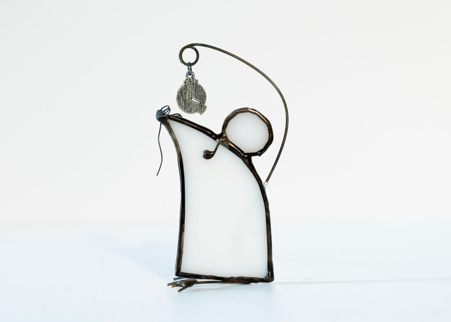 Mouse with Cheese - Glass Suncatcher