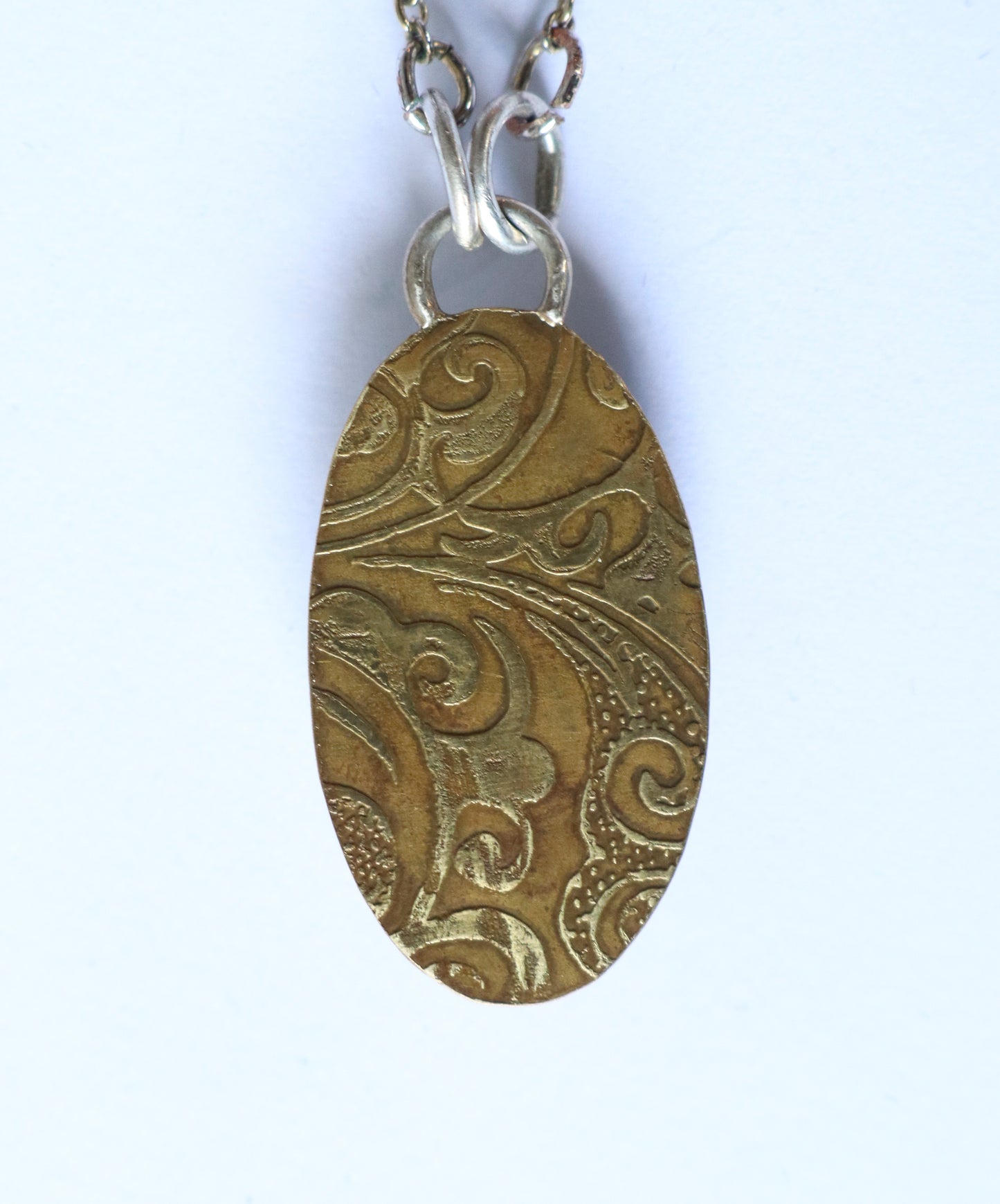 Red Oval Pendant Necklace