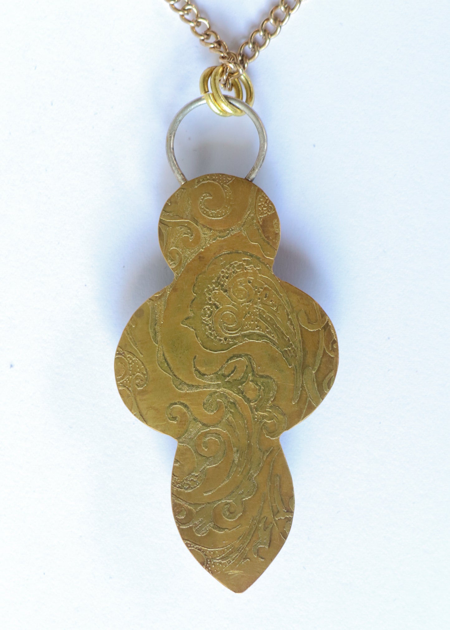 Turquoise, Red and Green Pendant Necklace