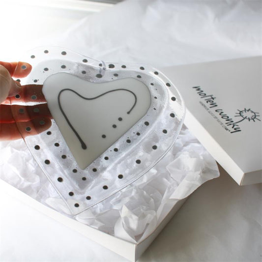 Large Hanging Love Heart - white