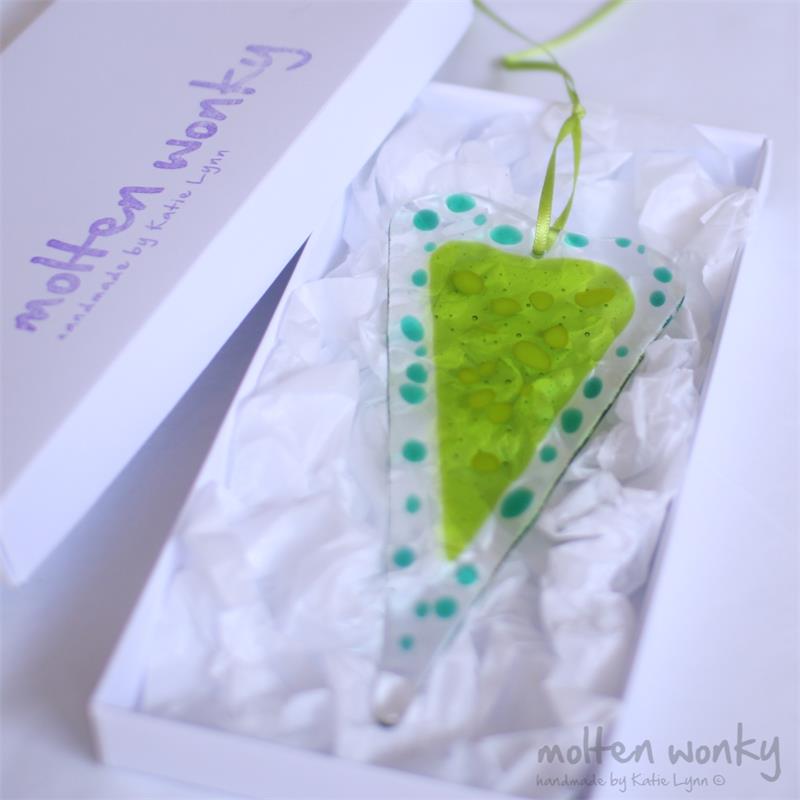 Dotty Love Heart - green