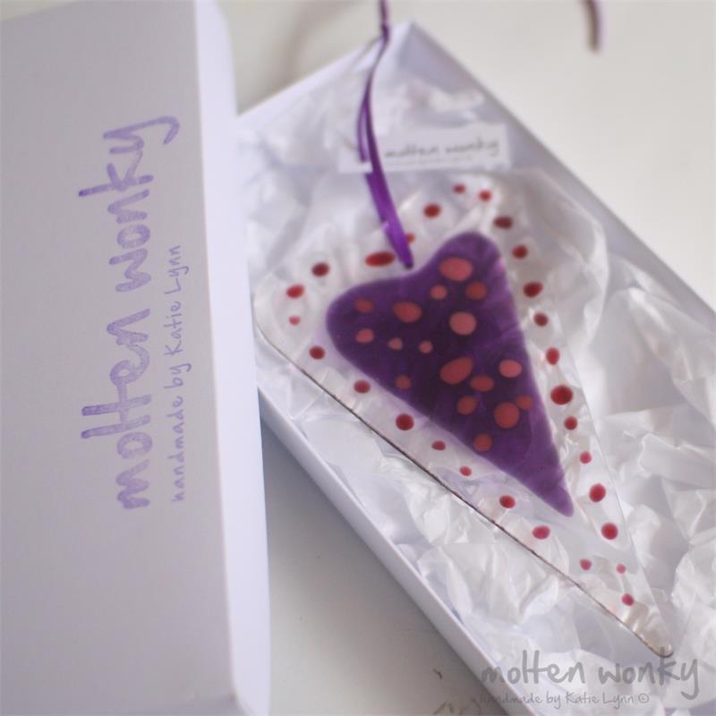 Dotty Love Heart - purple