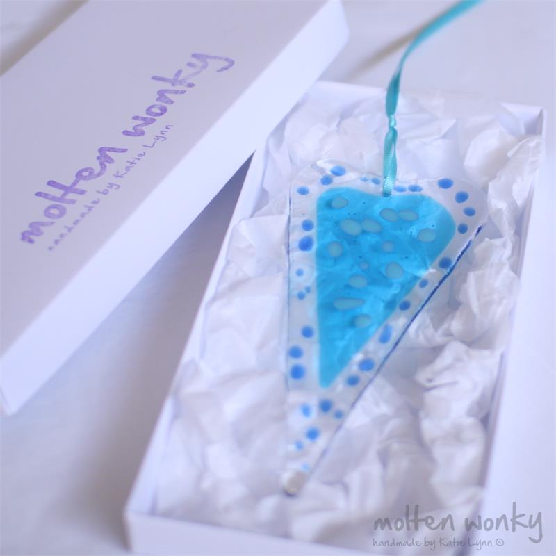 Dotty Love Heart - blue