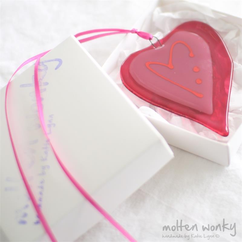 Wonky Love Heart - pink