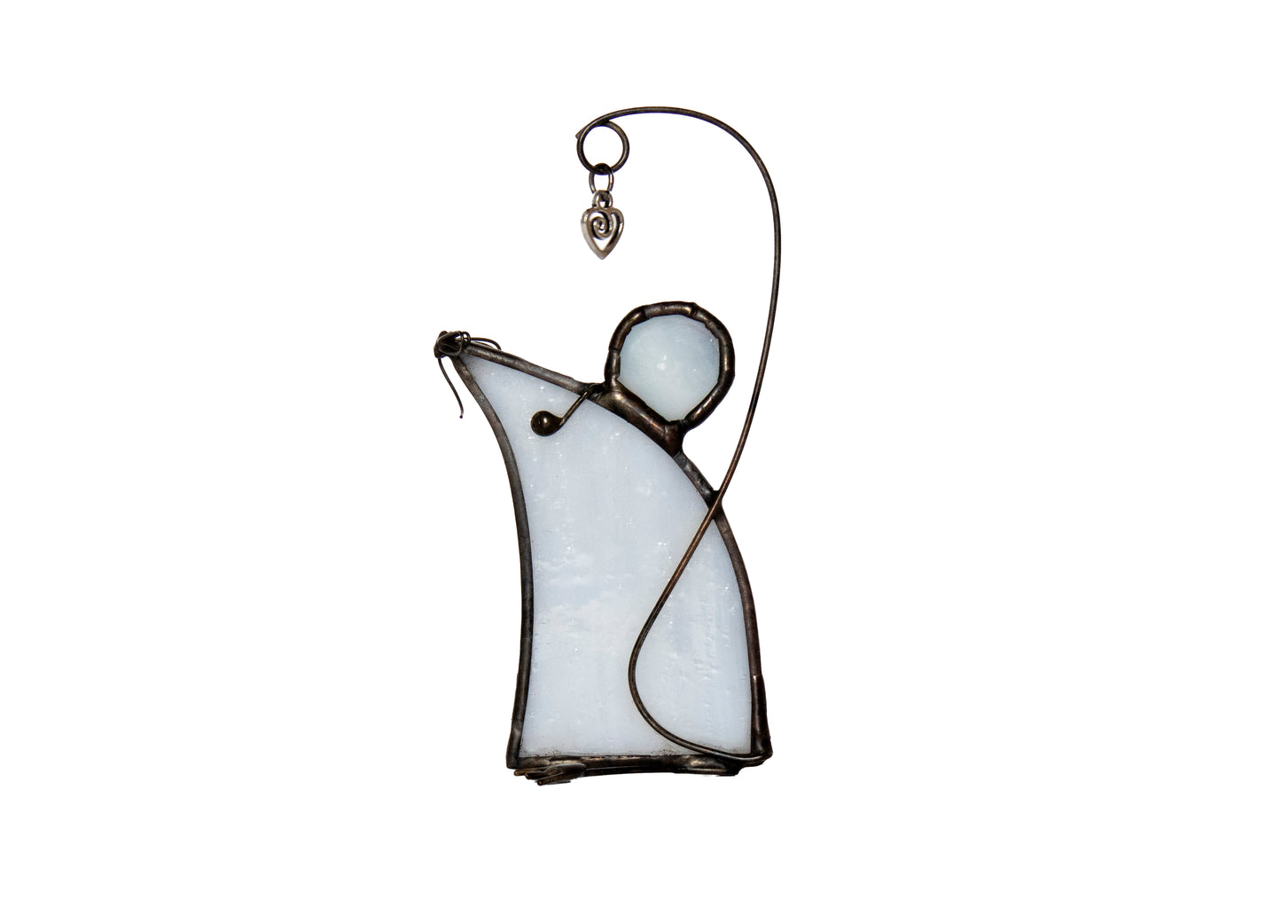 Mouse with heart charm by Terry Chance